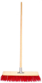 Economy Yard Broom 16" - Coloured Bristles