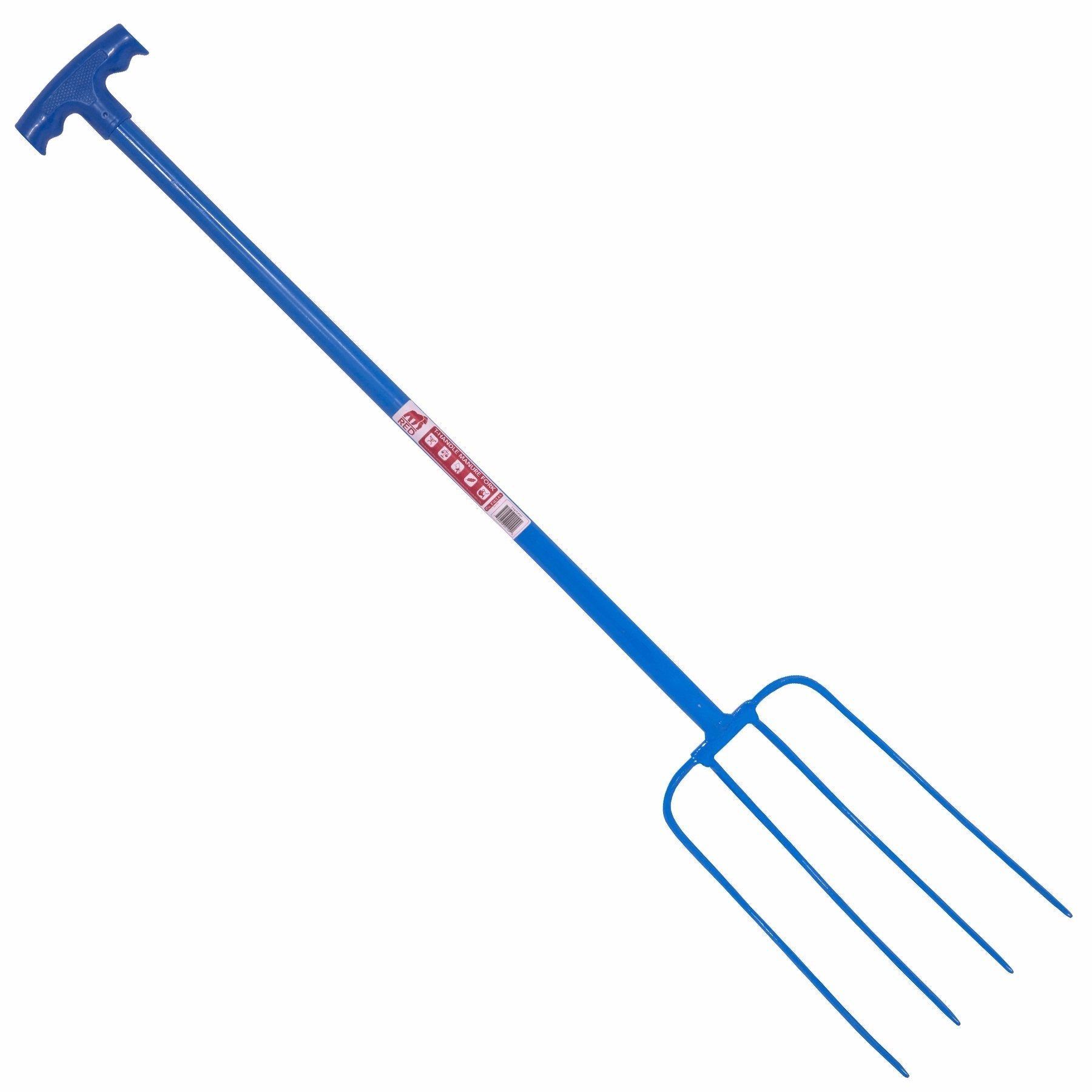 4 Prong Manure Fork with T Handle - Red Gorilla - 116/T/BL