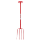 4 Prong Manure Fork with T Handle - Red Gorilla - UK - 116/T/R