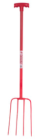 Red Gorilla - 4 Prong Manure Fork with T Handle