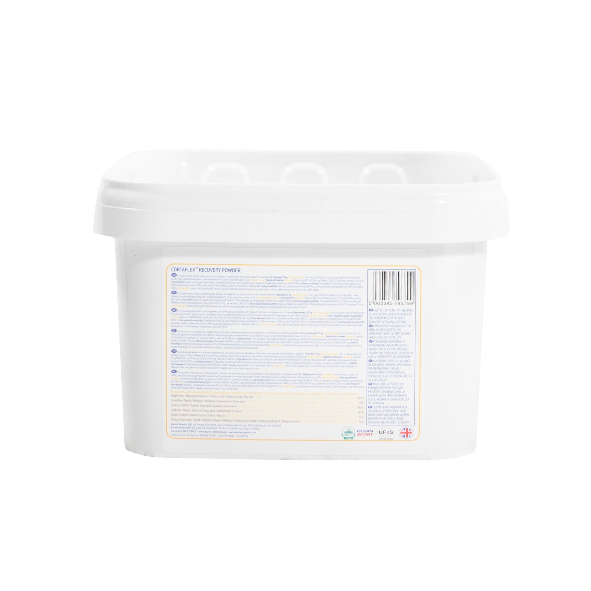 Cortaflex Recovery Powder 1.5kg Back Label