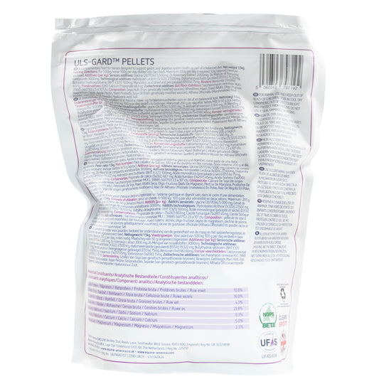 Uls-Gard Pellets 1.5kg Back Label 