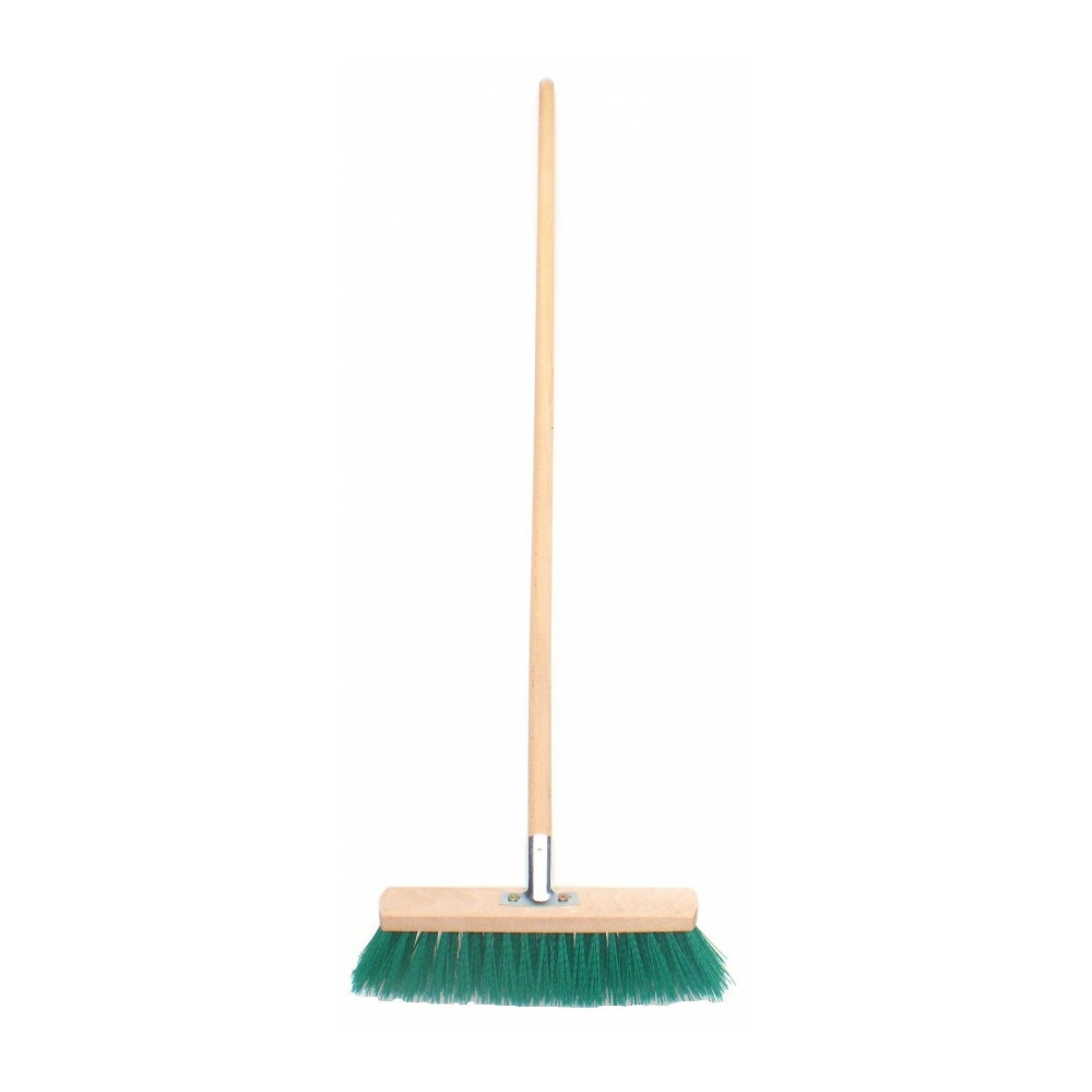 Economy Yard Broom 12" - Coloured Bristles