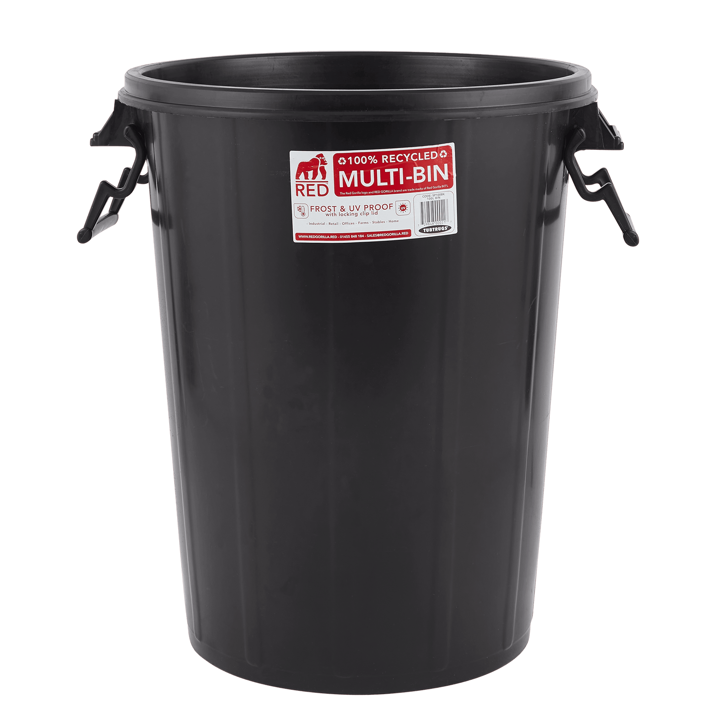 Multi Bin with Lid 100L - Red Gorilla - UK - SP100BK.